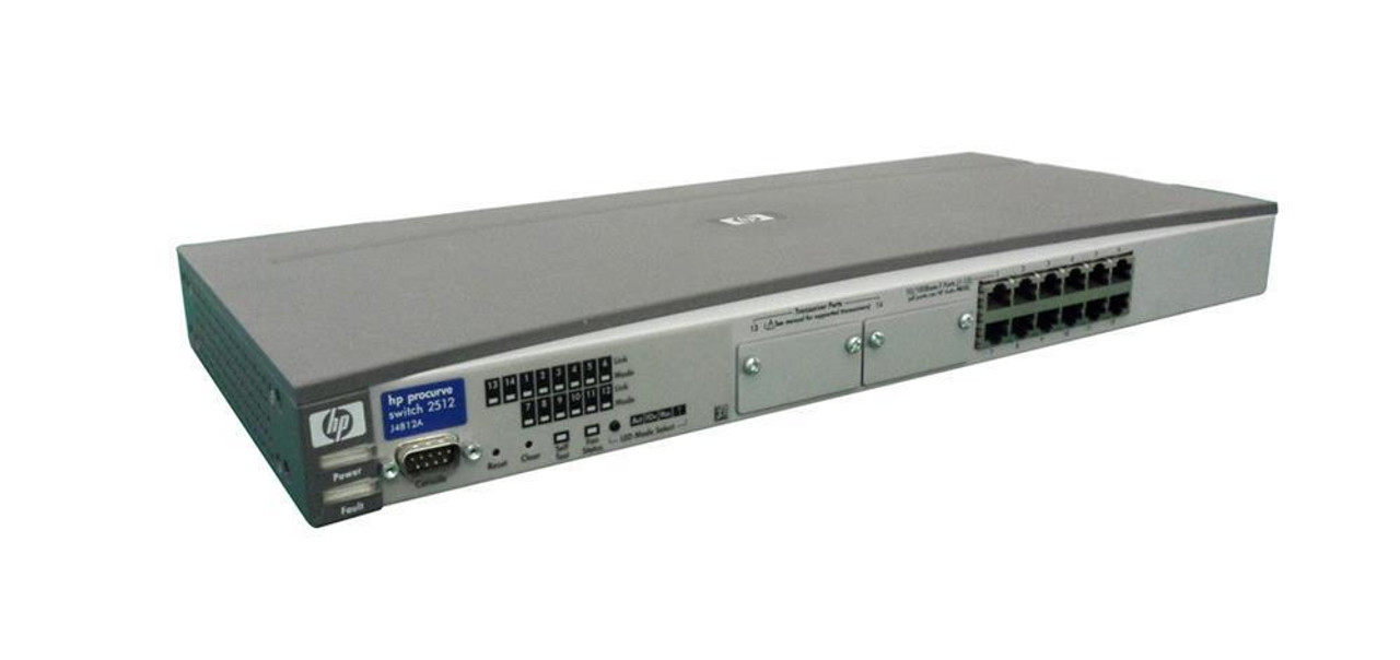 J4812-61001 HP ProCurve 12-Ports 10/100Base-TX RJ-45 Auto-sensing Manageable Ethernet Switch with 2x Expansion Slots (Refurbished)