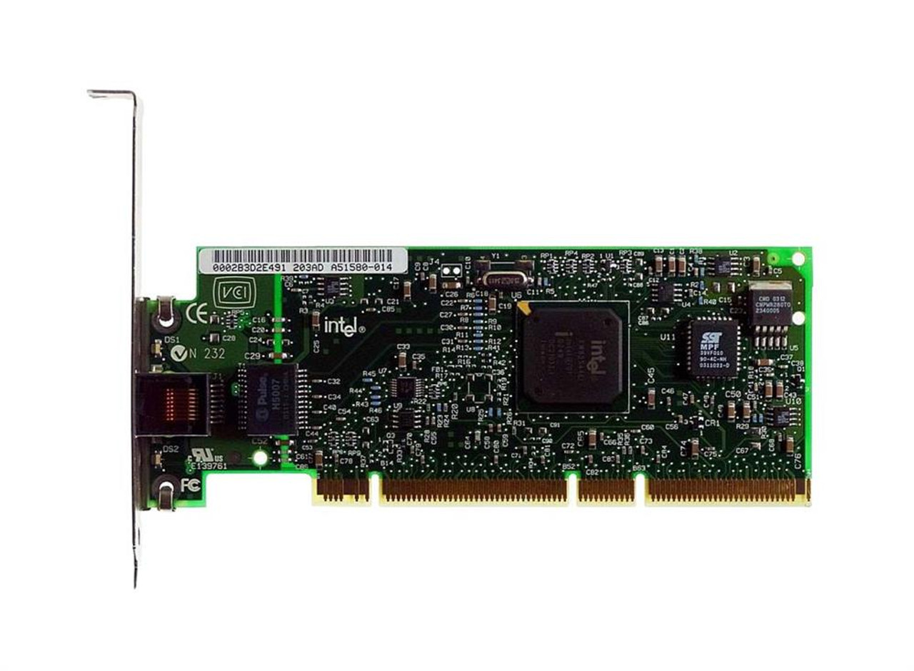 A51580-014 Intel PRO/1000 XT Single-Port RJ-45 1Gbps  10Base-T/100Base-TX/1000Base-TX Gigabit Ethernet PCI-X Server Network  Adapter