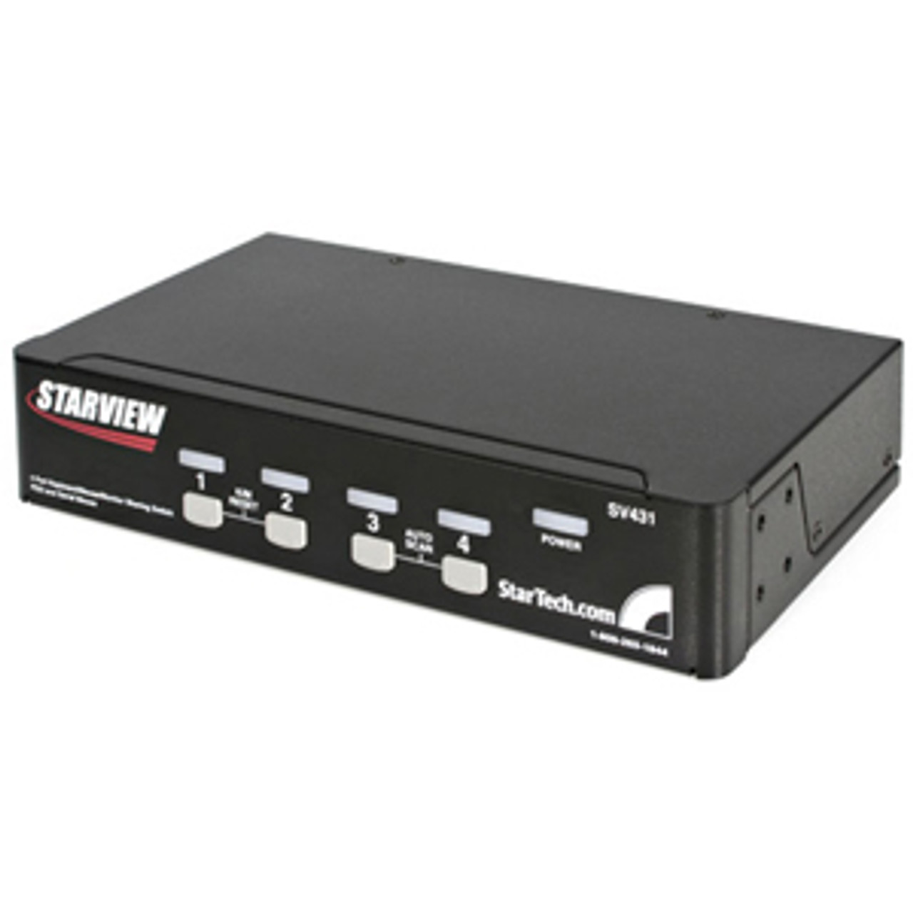 SV431 StarTech 4-Port mini-DIN PS/2 USB 1U Rack-mountable KVM Switch (Refurbished)