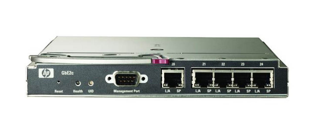 438030-B21 HP GBE2C 5-Ports 1Gbps RJ-45 Gigabit Ethernet Layer2/3 Blade Switch with 4x SFP (Empty) Ports for c-Class BladeSystem (Refurbished)