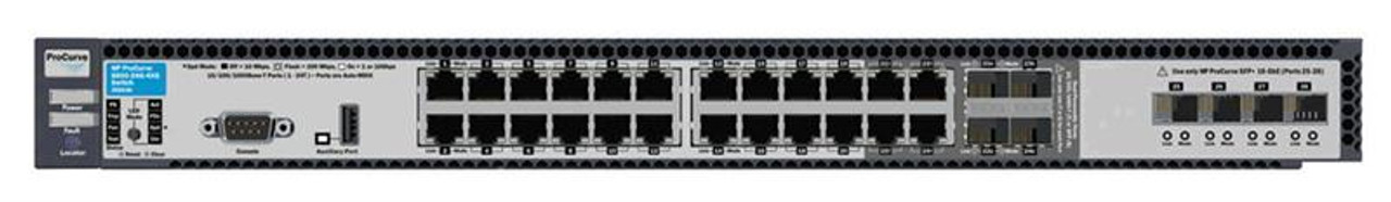 J9264A#ABA HP ProCurve 6600-24G-4XG 24-Ports Managed Stackable Layer-4 Gigabit Ethernet Switch 24 x10/100/1000Base-T + 4 x Shared SFP + 4 x SFP+ (mini