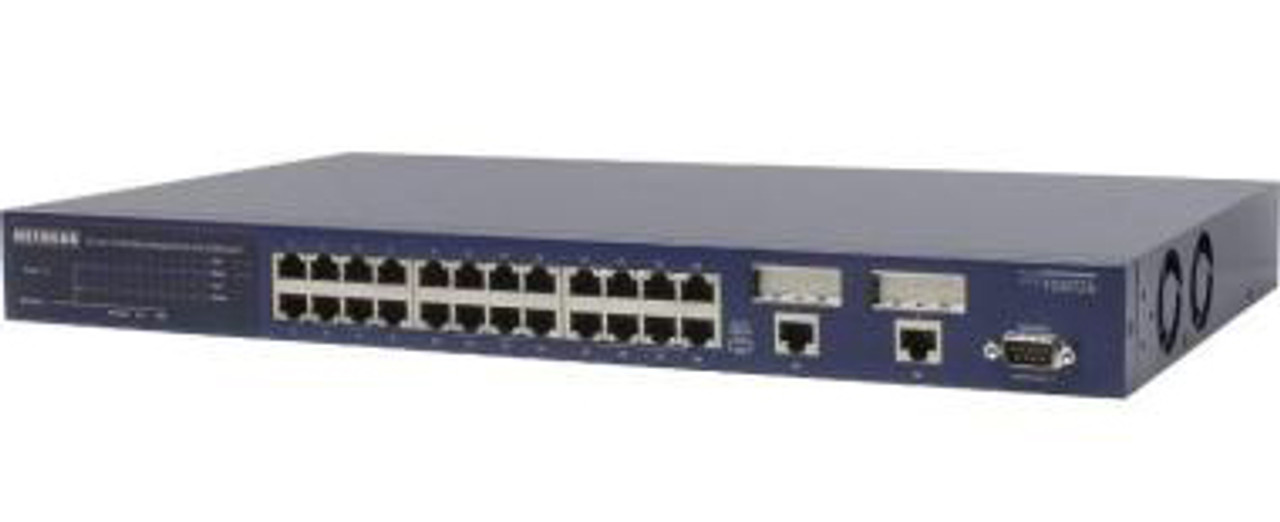 FSM726EU NetGear ProSafe 24-Ports 10/100Mbps Managed Switch with 2x Gigabit Ethernet Ports (Refurbished)