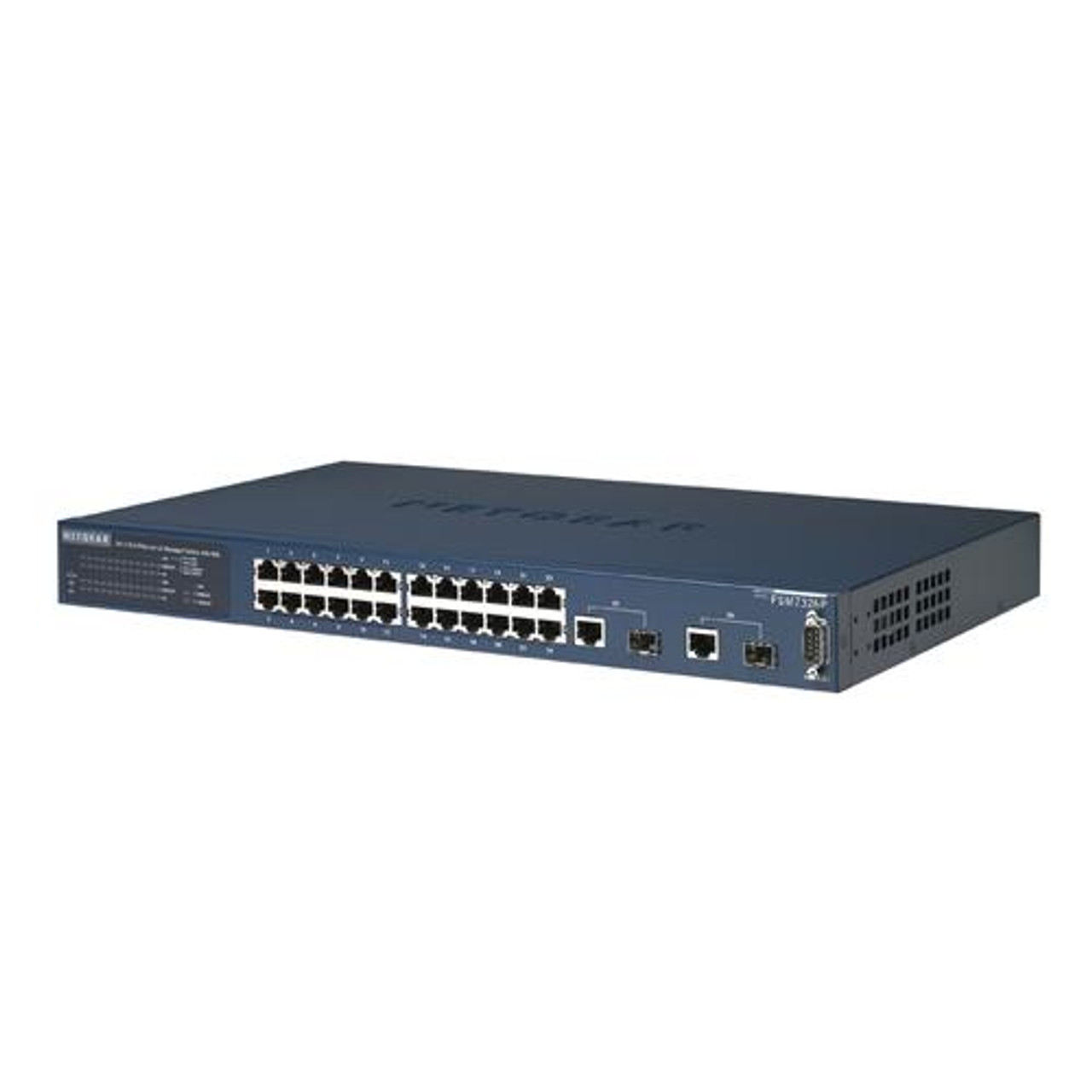 FSM7326P NetGear ProSafe 24-Ports 10/100Mbps Level 3 Managed Switch with 2 Gigabit Ports (Refurbished)