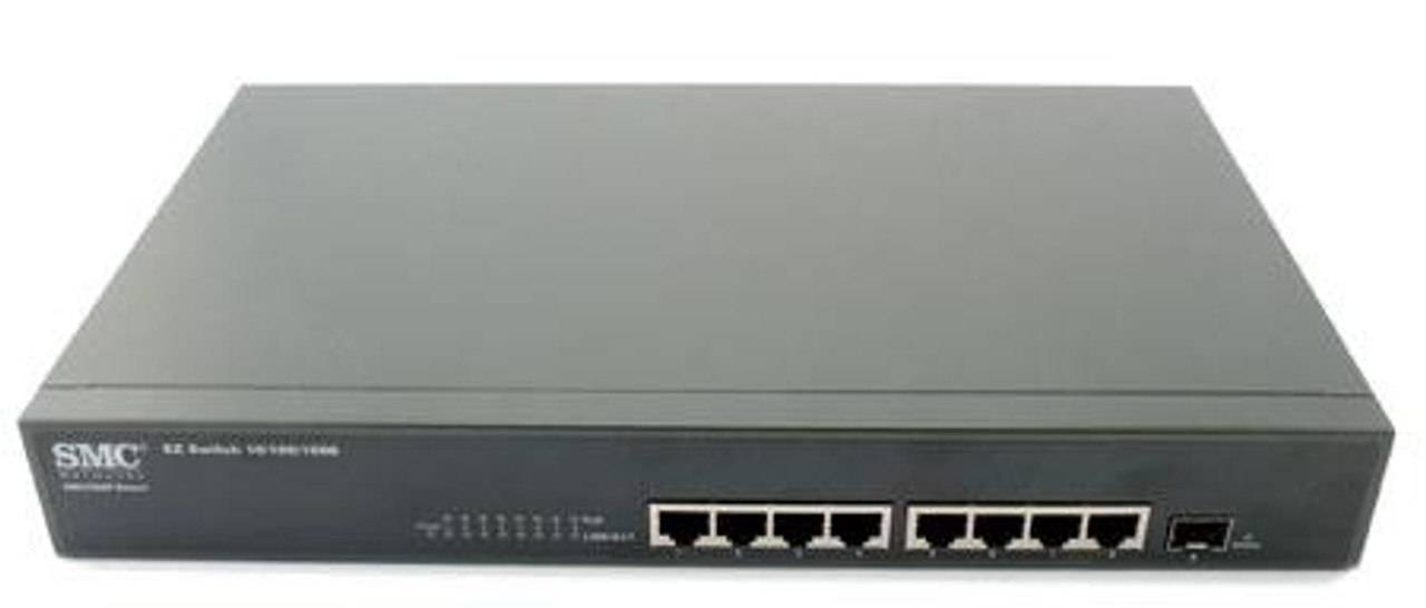 SMCGS8P-SMART SMC 10/100/1000 8-Ports Gigabit Web Managed Smart Switch including 1 Combo Port (RJ-45/SFP) (Refurbished)