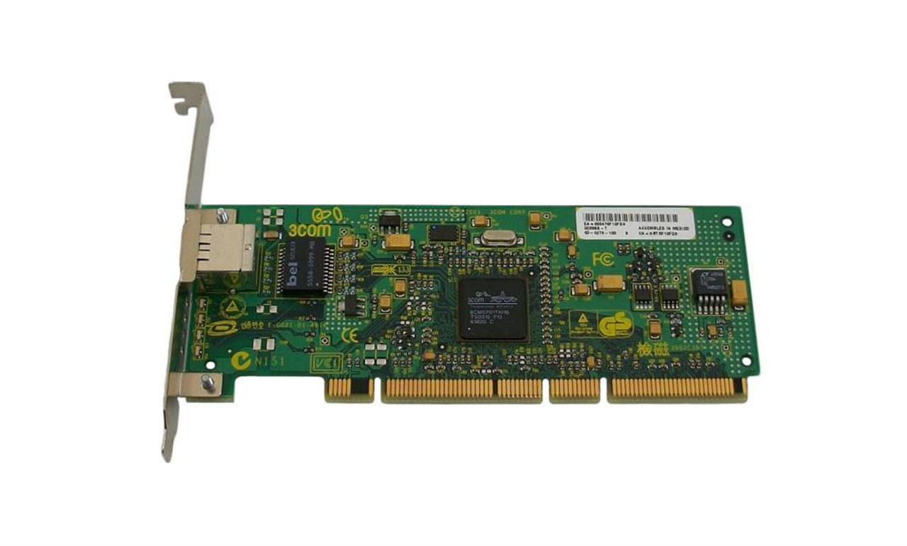 3C996B 3Com Single-Port RJ-45 1Gbps 10Base-T/100Base-TX/1000Base-T Gigabit Ethernet PCI-X Server Network Adapter