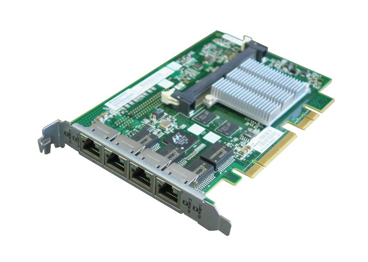 468001-001 HP Quad-Ports RJ-45 1Gbps 10Base-T/100Base-TX/1000Base-T Gigabit Ethernet PCI Express 2.0 x8 Multifunction Server Network Adapter