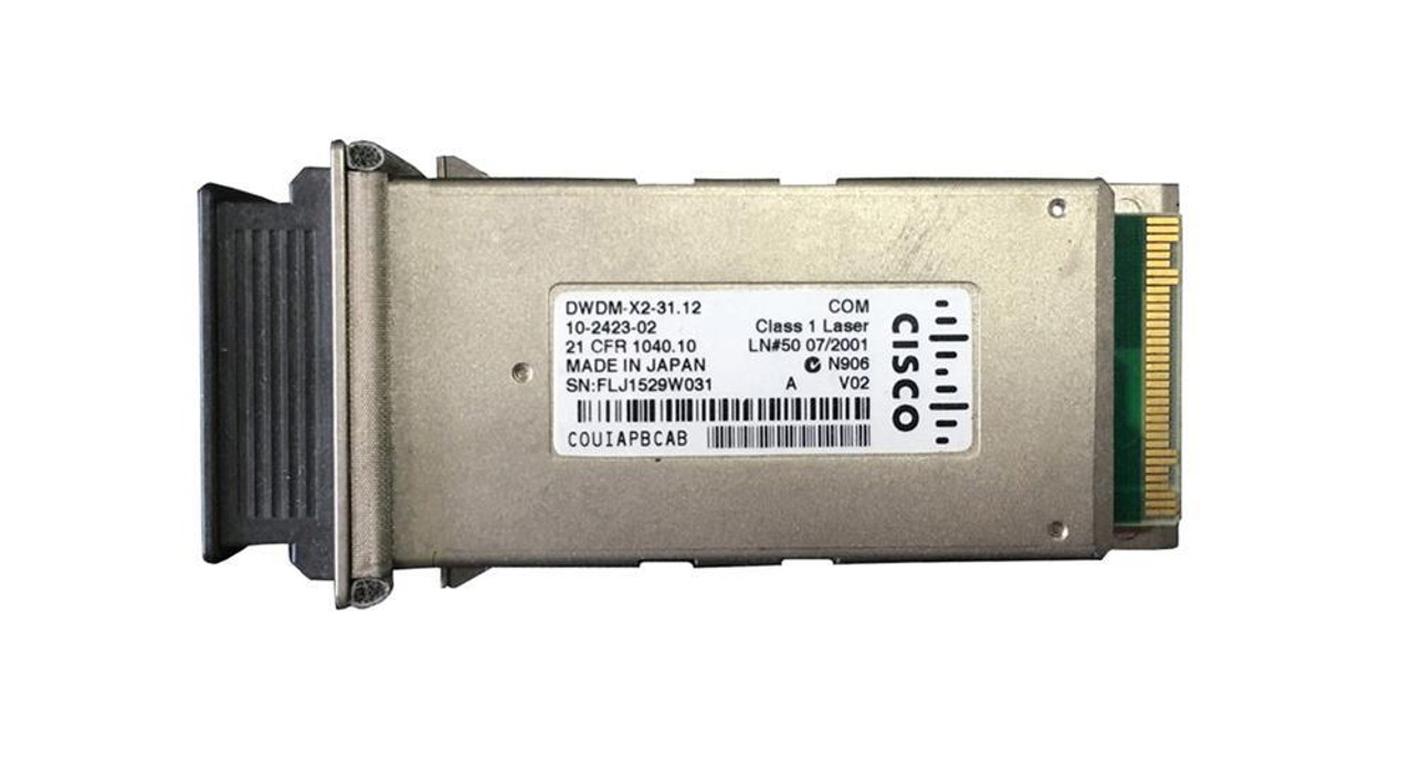 DWDM-X2-31.12 Cisco 10Gbps 10GBase-DWDM Single-Mode Fiber 80km 1531.12nm Duplex SC Connector X2 Transceiver Module (Refurbished)