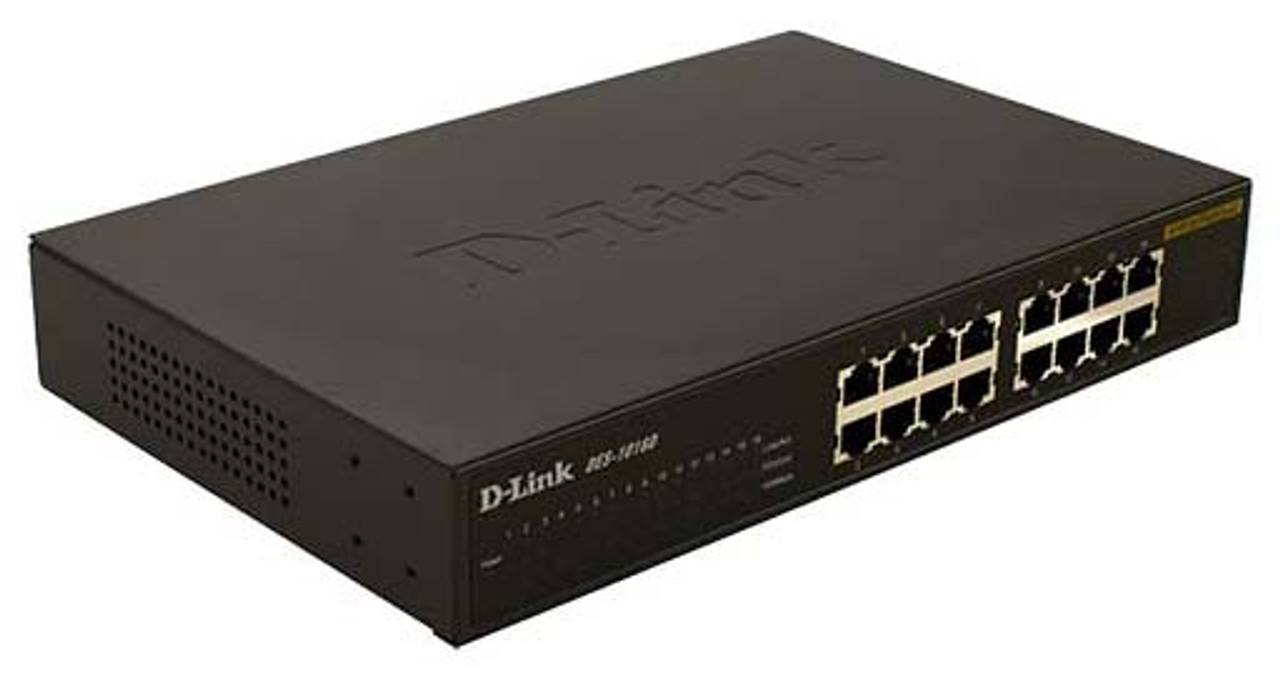 DES-1016 D-Link 16-Ports 10/100 Desktop Ethernet Switch (Refurbished)