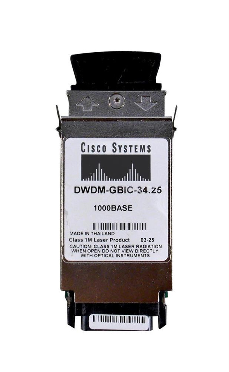 DWDMGBIC3425 Cisco 1.25Gbps 1000Base-DWDM Single-Mode Fiber 80km 1534.25nm Duplex SC Connector GBIC Transceiver Module