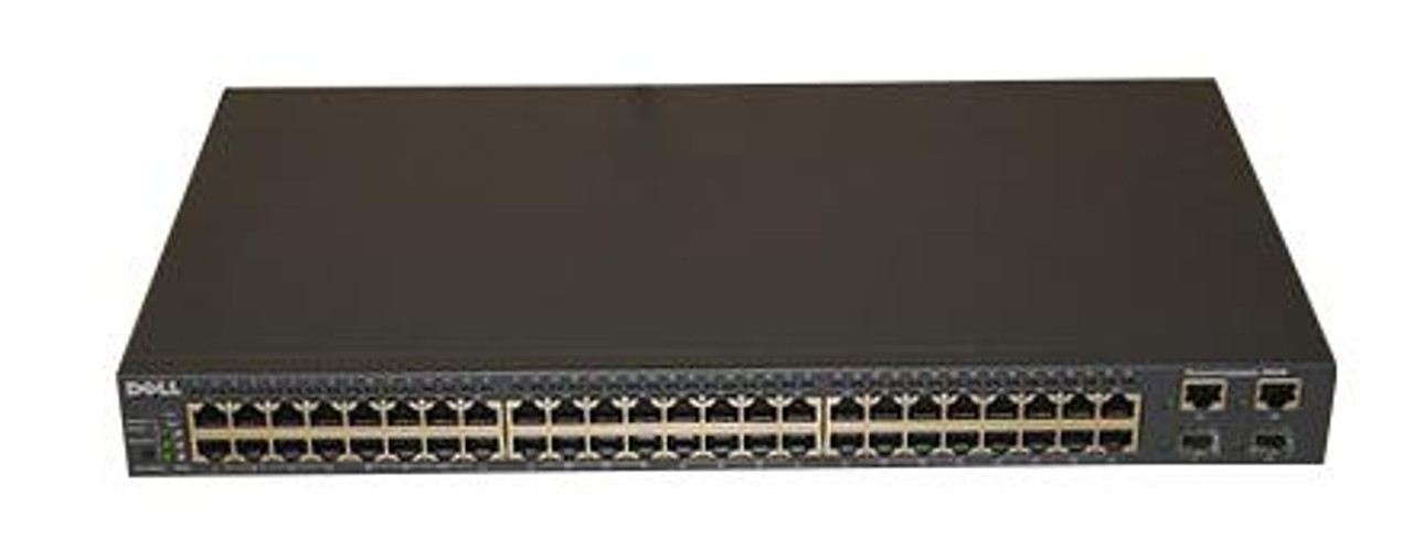 CPC3048 Dell PowerConnect 3048 48-Ports x 10/100 + 2x SFP + 2x 10/100/1000 Managed Switch (Refurbished)