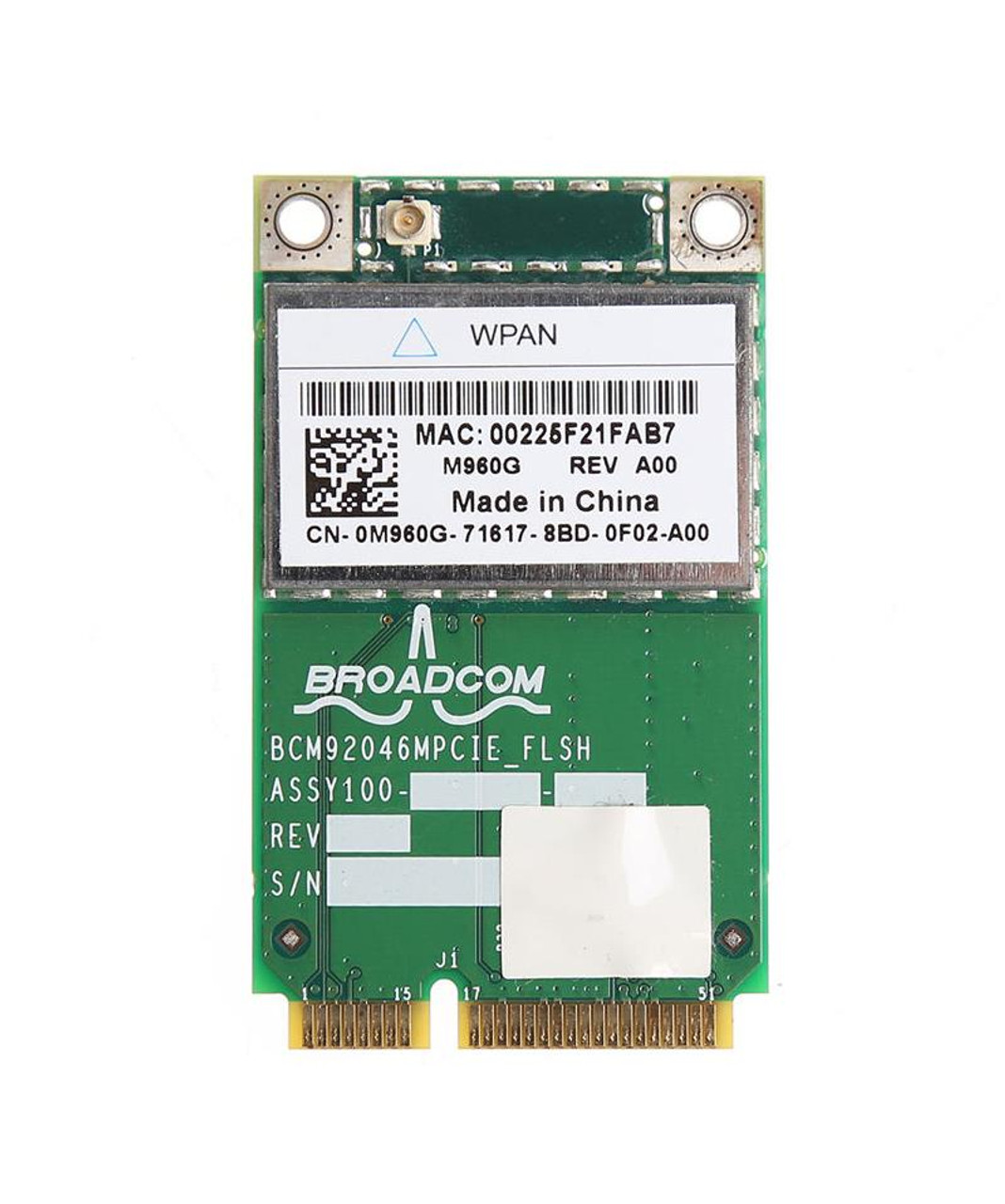 0P560G Dell Wireless 370 2.4GHz 3Mbps Bluetooth 2.1 Mini PCI Express Card for Latitude E6400 and E6500 Laptops