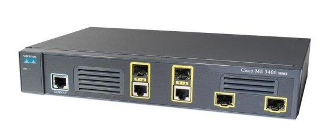ME-3400G-2CS-A Cisco ME-3400G-2CS-A Multi-layer Ethernet Access Switch 2 x SFP (mini-GBIC) Uplink 2 x 10/100/1000Base-T LAN (Refurbished)