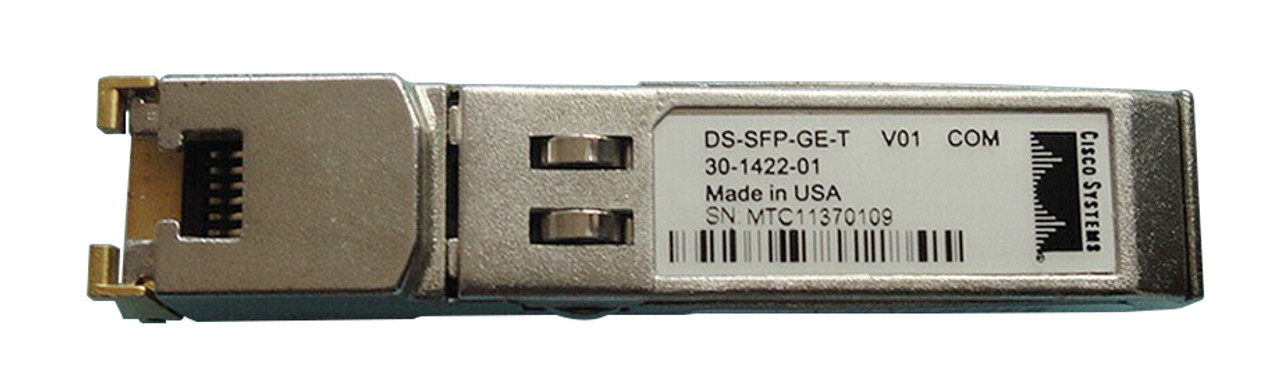 DS-SFP-GE-T= Cisco 1Gbps 1000Base-T Copper 100m RJ-45 Connector SFP Transceiver Module