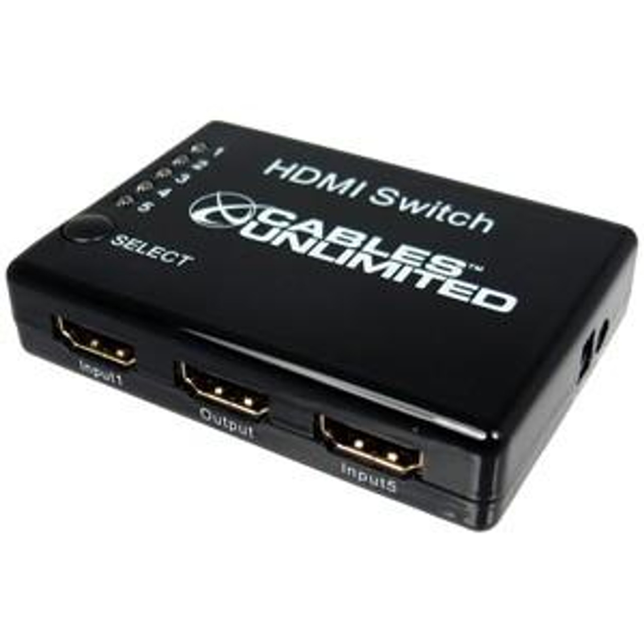 SWB-7865 Cables Unlimited Pro A/V Series Mini HDMI Switch 5 x Mini HDMI Digital Audio/Video In, 1 x Mini HDMI Digital Audio/Video Out (Refurbished)