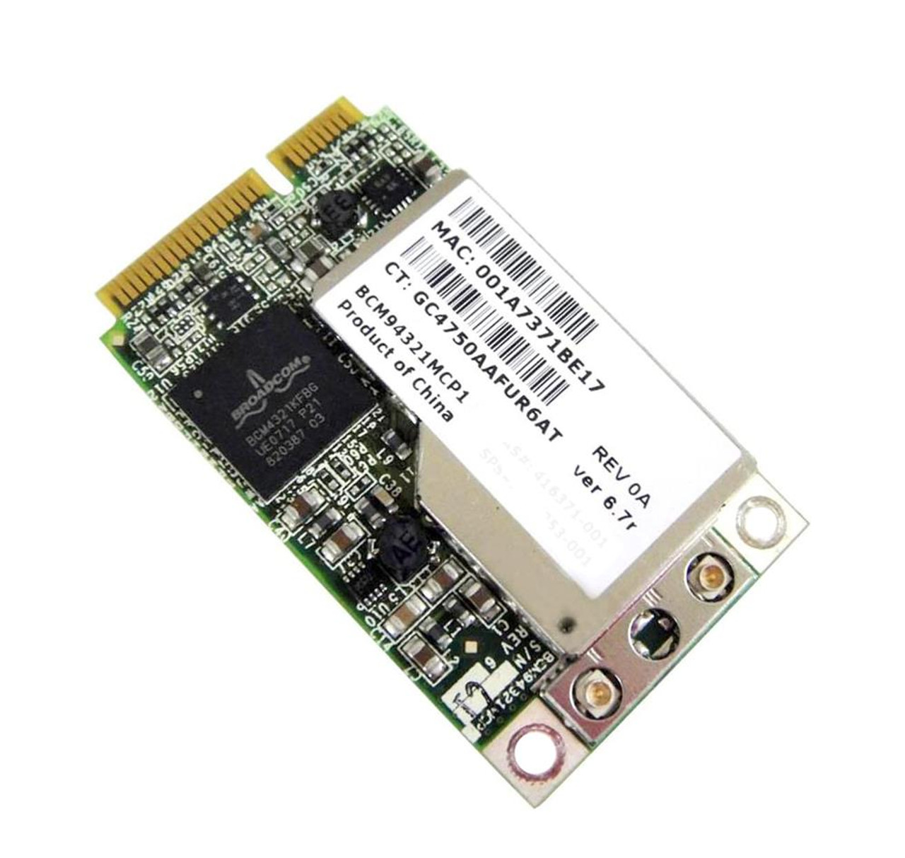 BCM94321MCP1 Broadcom Dual Band 300Mbps 2.4GHz / 5GHz IEEE 802.11a/b/g/n Bluetooth 4.0 Half Mini PCI Express Wireless Network Card