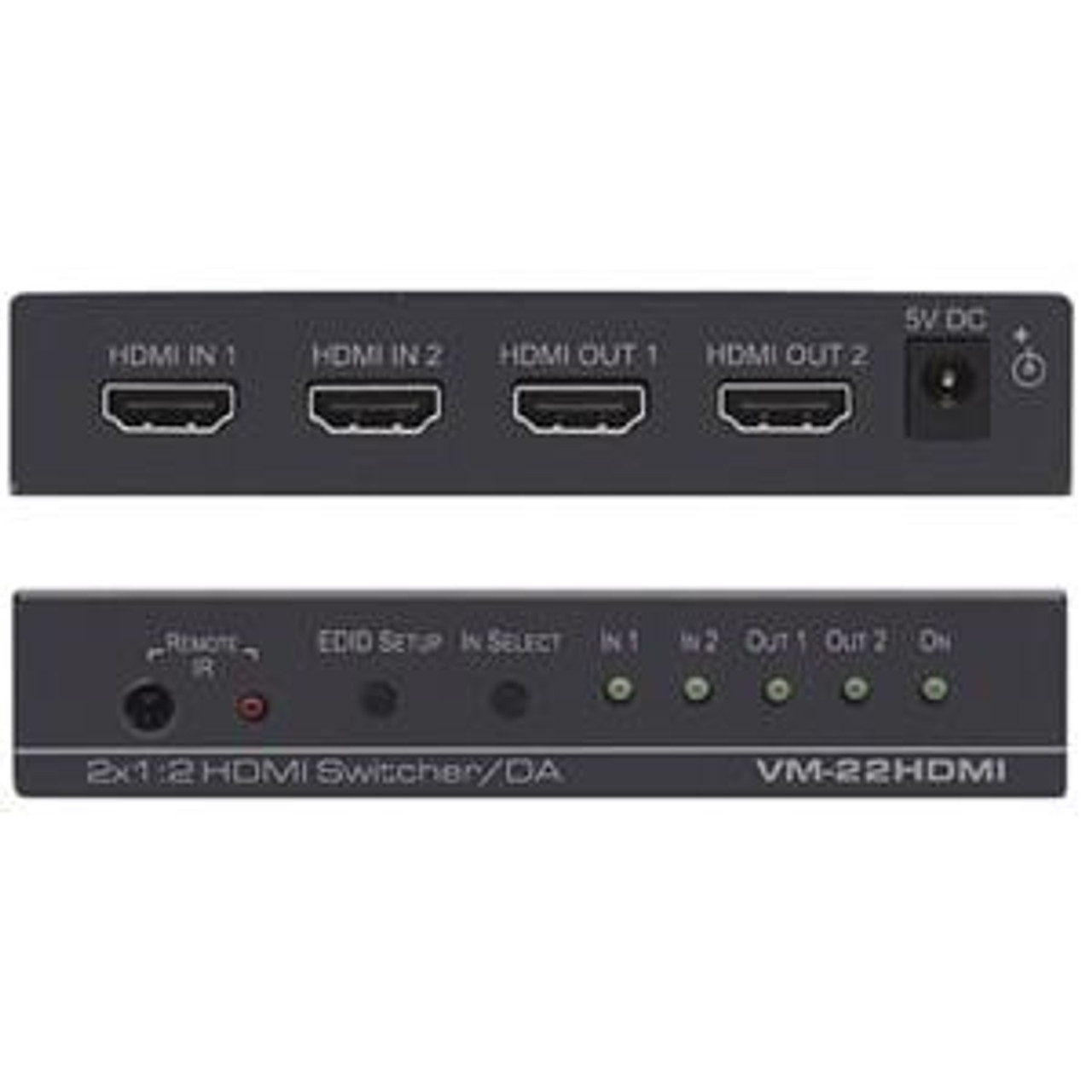 VM-22HDMI Kramer VM-22HDMI Distribution Amplifier 2 x HDMI Type A Digital Audio/Video In, 2 x HDMI Type A Digital Audio/Video Out (Refurbished)