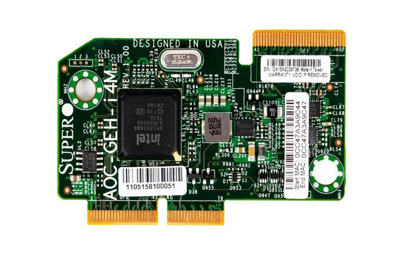 AOC-GEH-I4M-O-P SuperMicro Network Interface Card 4x 1Gb/s for B1DRi