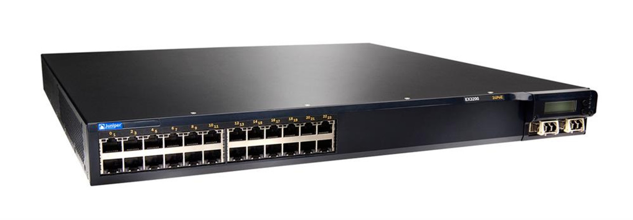 EX3200-24P Juniper EX 3200 24-Ports 10/ 100/ 1000Base-T (24 PoE ports) Switch + 600 W AC PSU (Refurbished)