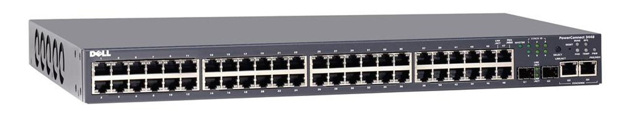 POWERCONNECT3448 Dell PowerConnect 3448 48-Ports 10/100 Fast Ethernet Managed Switch (Refurbished)