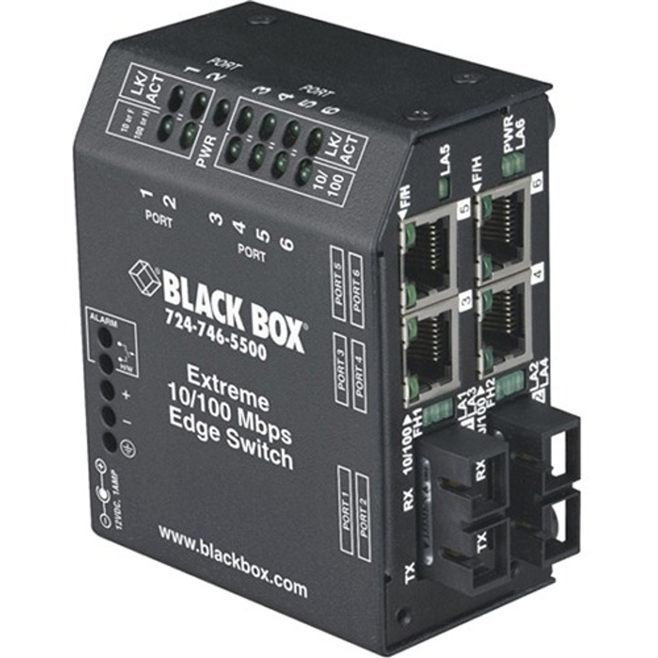 LBH240A-P-ST Black Box NIB-Heavy-Duty Edge Switches Extreme (4) Copper + (2) Fiber Po (Refurbished)