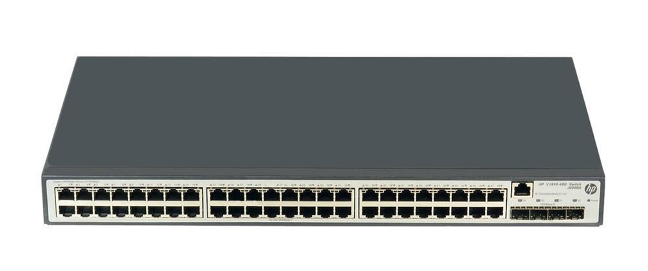 JE009A#ABA HP ProCurve V1910-48G 48-Ports Layer3 Managed Gigabit Ethernet Switch + 4 x SFP (mini-GBIC) (Refurbished)