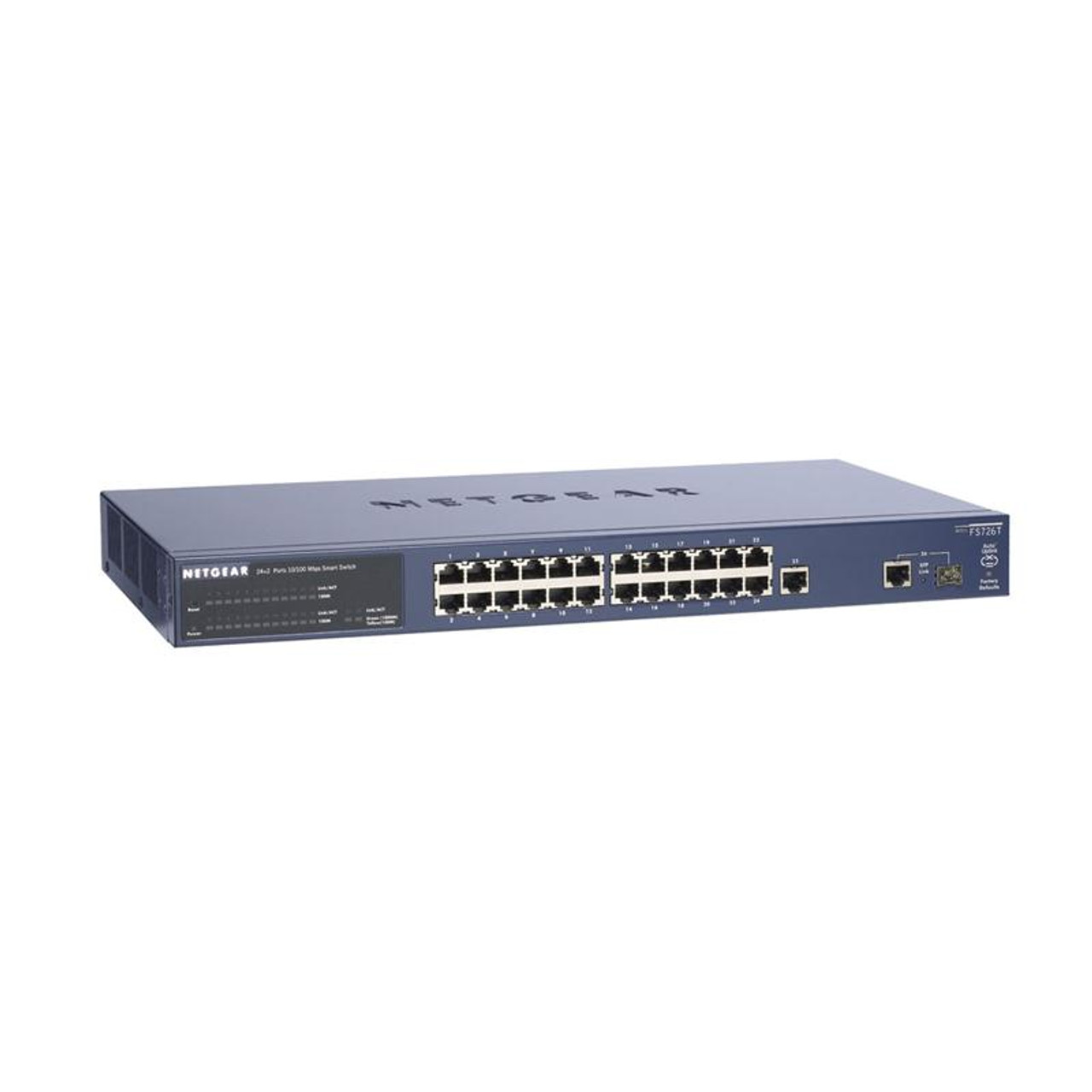 FS726TPEU NetGear ProSafe 24-Ports 10/100Mbps Smart Switch With 2 Gigabit Ports and 12 PoE Ports (Refurbished)