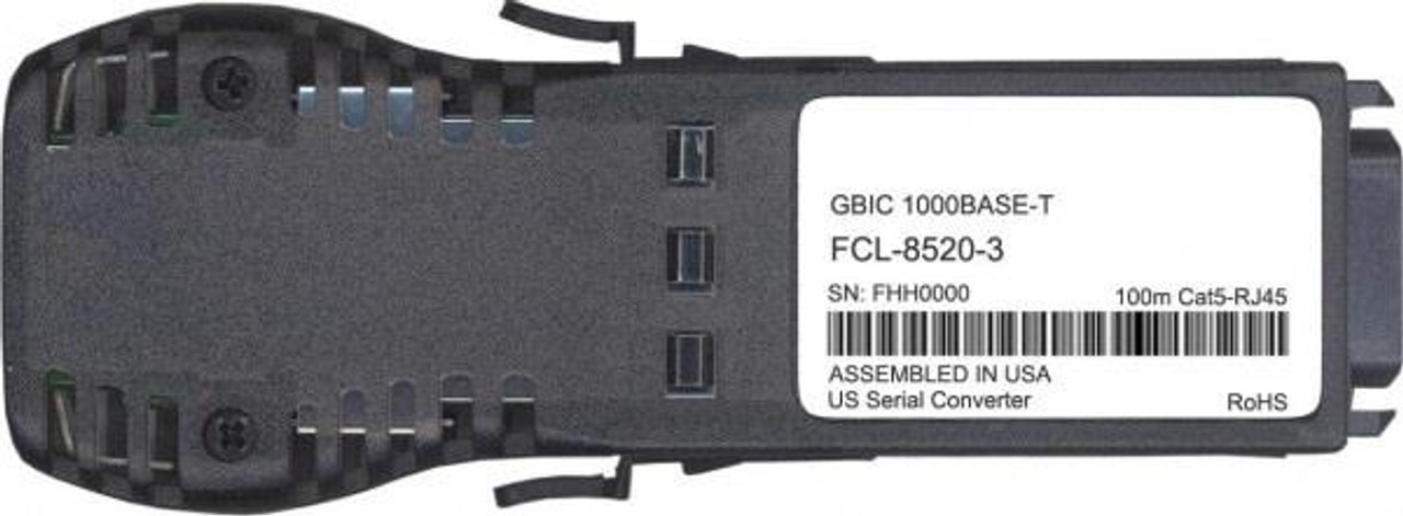 FCL-8520-3 Finisar 1.25Gbps 1000Base-T Copper 100m RJ-45 Connector GBIC Transceiver Module