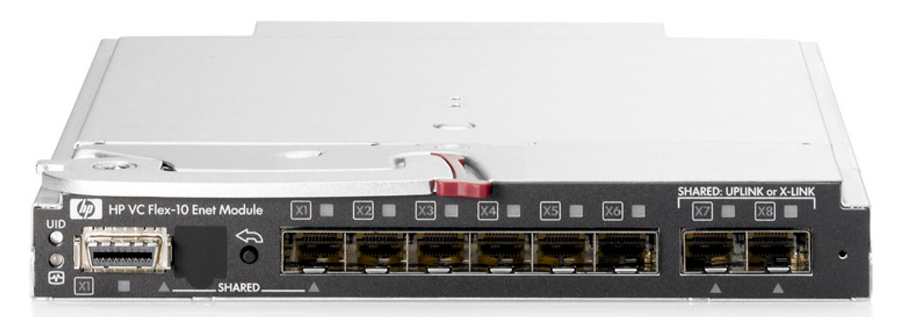 455880-B21 HP Virtual Connect Flex-10 8-Ports SFP+ 10Gbps 10 Gigabit Ethernet Switch for C3000 and C7000 Bladesystem (Refurbished)