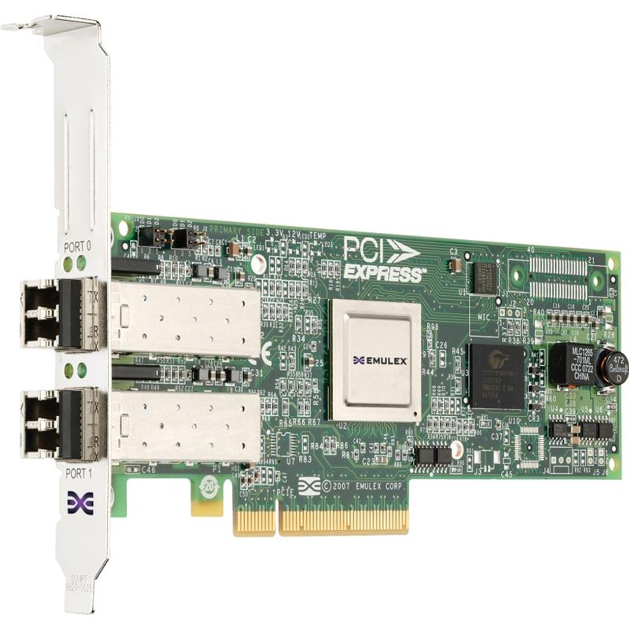 LPE12002SUN Sun Emulex LPe12002 Dual-Ports 8Gbps Fibre Channel PCI Express 2.0 x8 Low Profile MD2 Host Bus Network Adapter