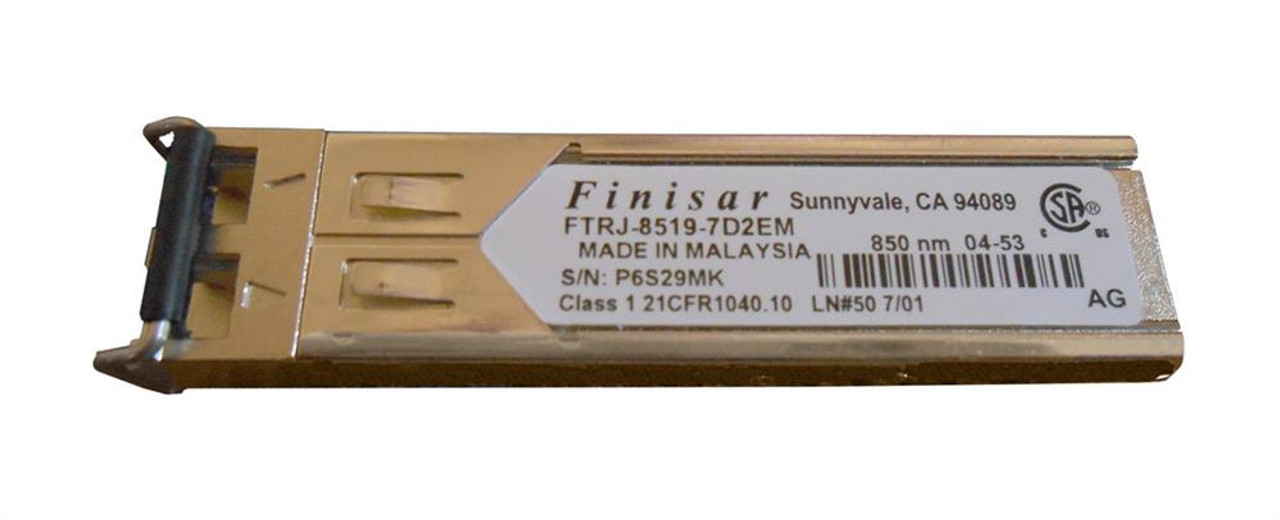 FTRJ-8519-7D2EM Finisar 2.125Gbps 1000Base-SX Multi-mode Fiber Short Wave 550m 850nm Duplex LC Connector SFP Transceiver Module