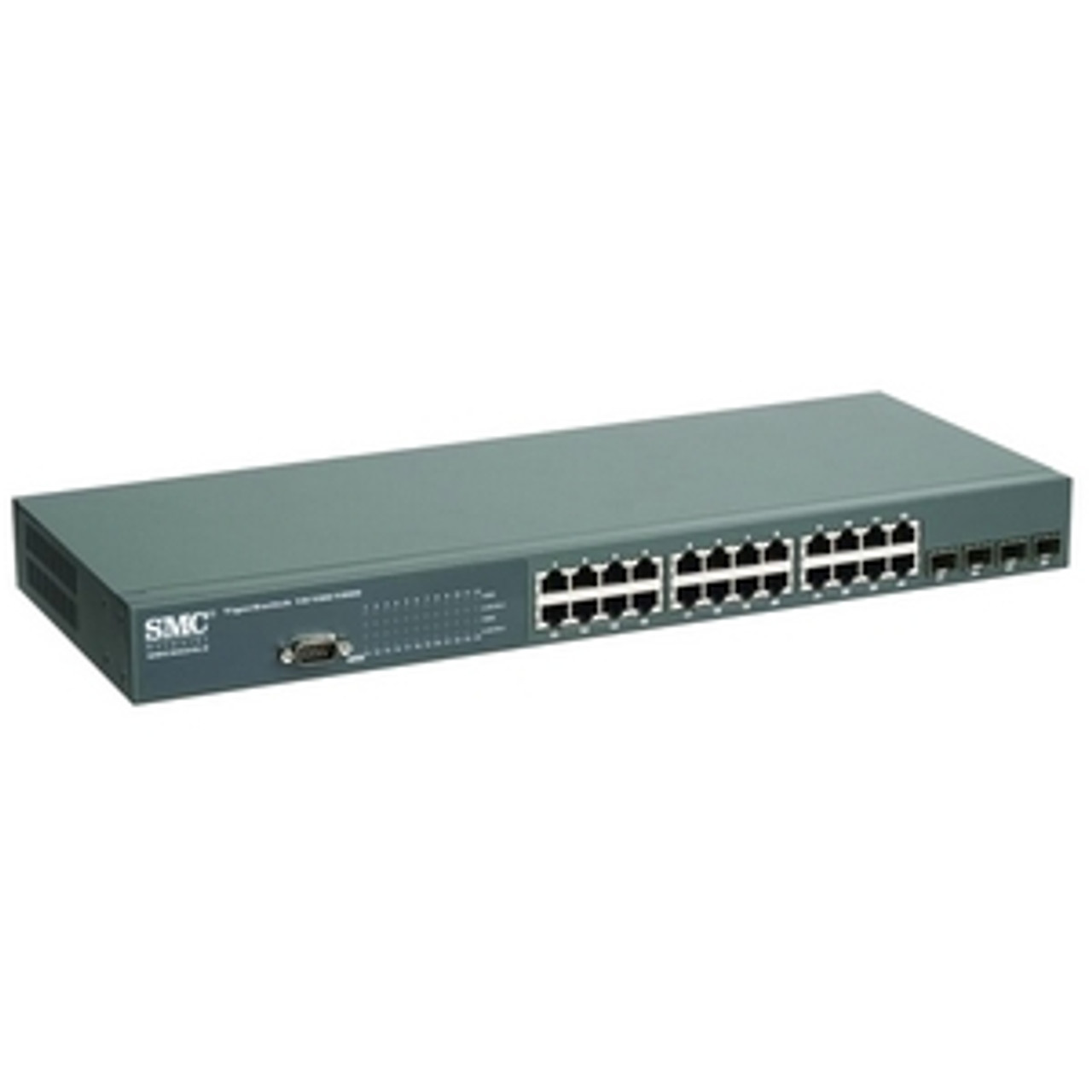 SMC8024L2 SMC TigerSwitch 10/100/1000 Standalone 24-Ports Managed Layer 2 Switch including 4 Combo RJ45/ SFP ports (Refurbished)