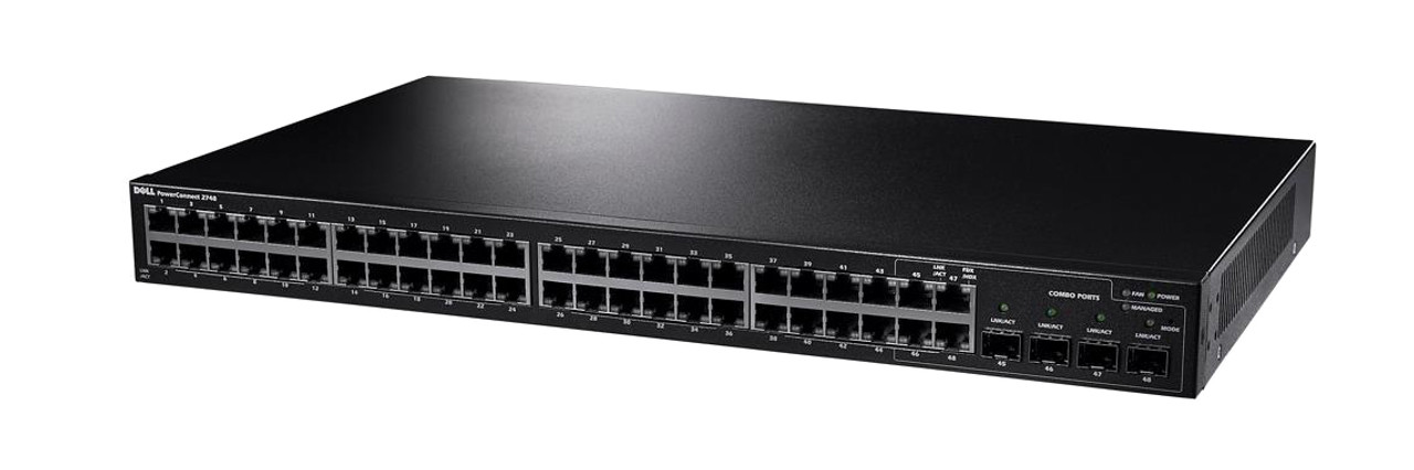 Powerconnect2748 Dell PowerConnect 2748 48-Ports Gigabit Ethernet Managed Switch (Refurbished)