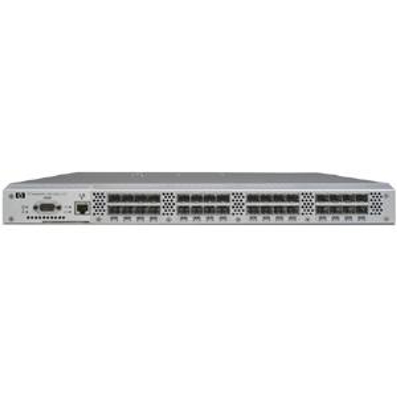 A7393AABA HP StorageWorks 4GB Fibre Channel SAN Switch 4/32-Ports with Rails 32 x SFP (empty) 1U Rack-Mountable (Refurbished)