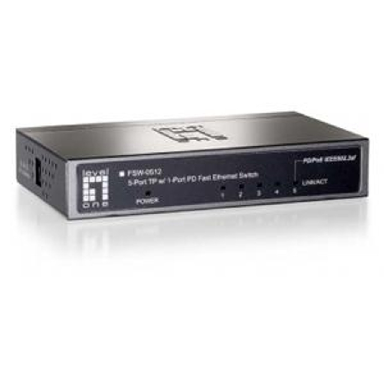 FSW-0512 CP TECHFast Ethernet Switch 4 x 10/100Base-TX LAN 1 x 10/100Base-TX LAN (Refurbished)