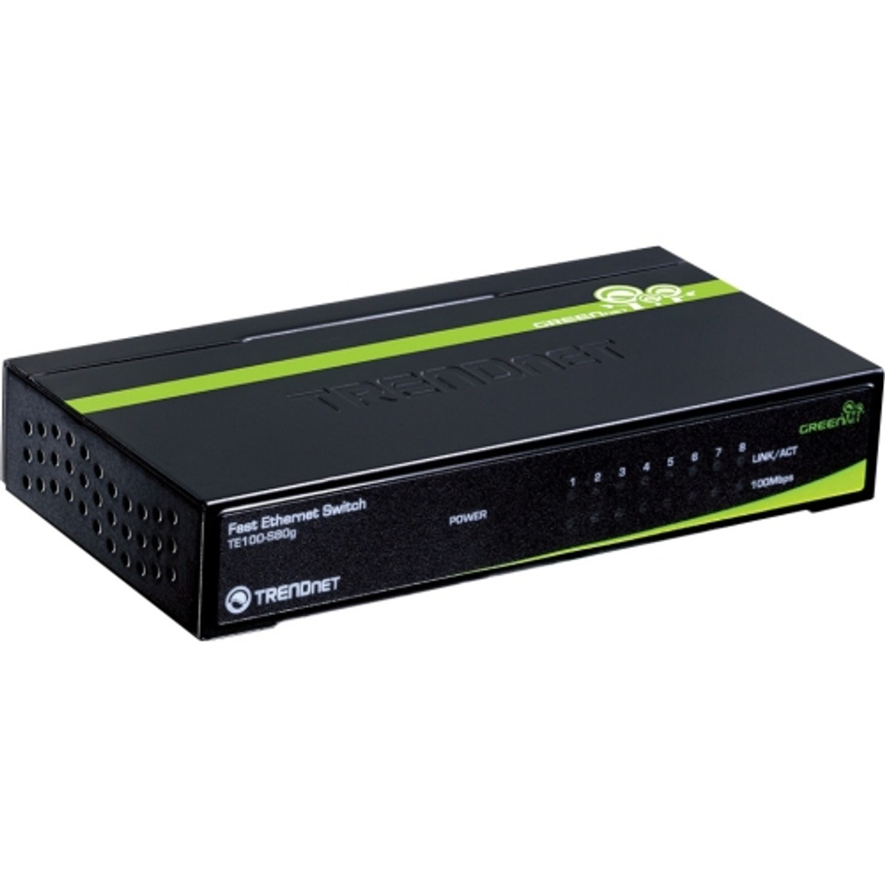 TE100-S80G TRENDnet 8-Ports 10/100Mbps GREENnet Switch 8 x 10/100Base-TX LAN (Refurbished)