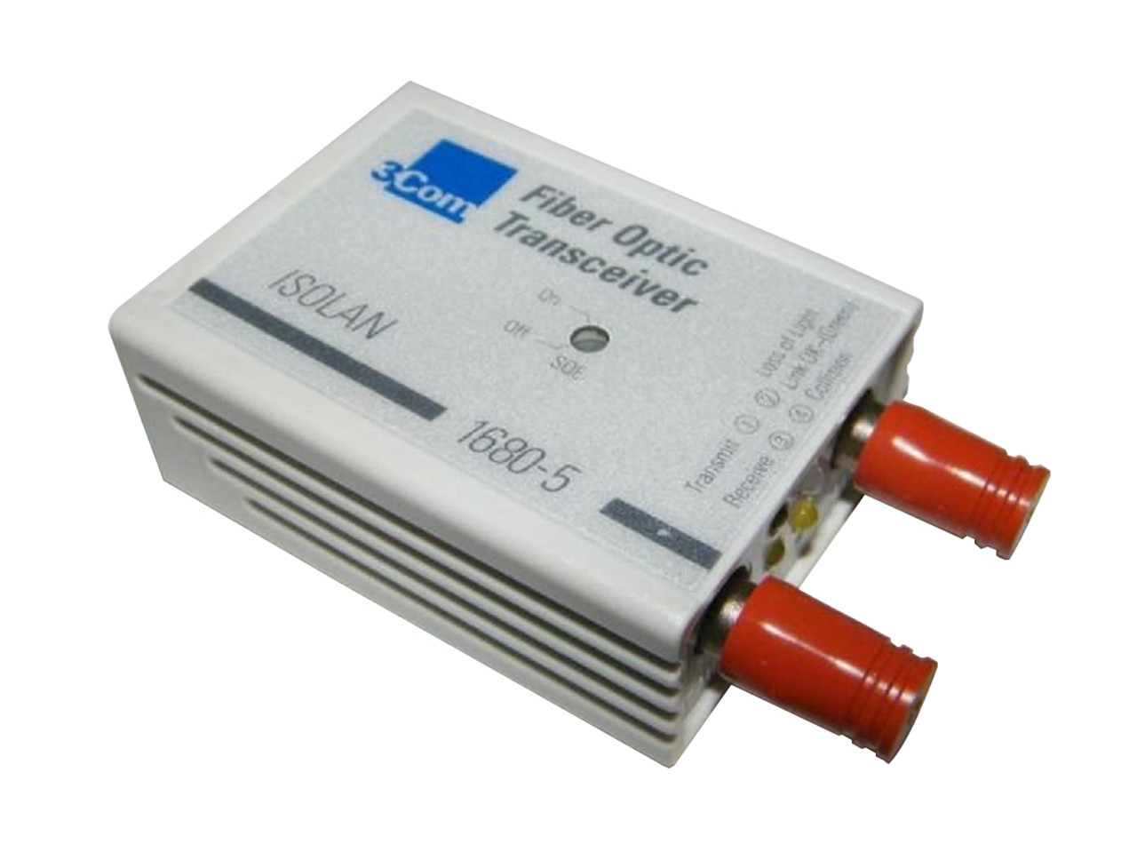 3C1680-5 3Com ISOLAN 10Mbps 10Base-FL ST Connector AUI Fiber Optic Micro Transceiver Module