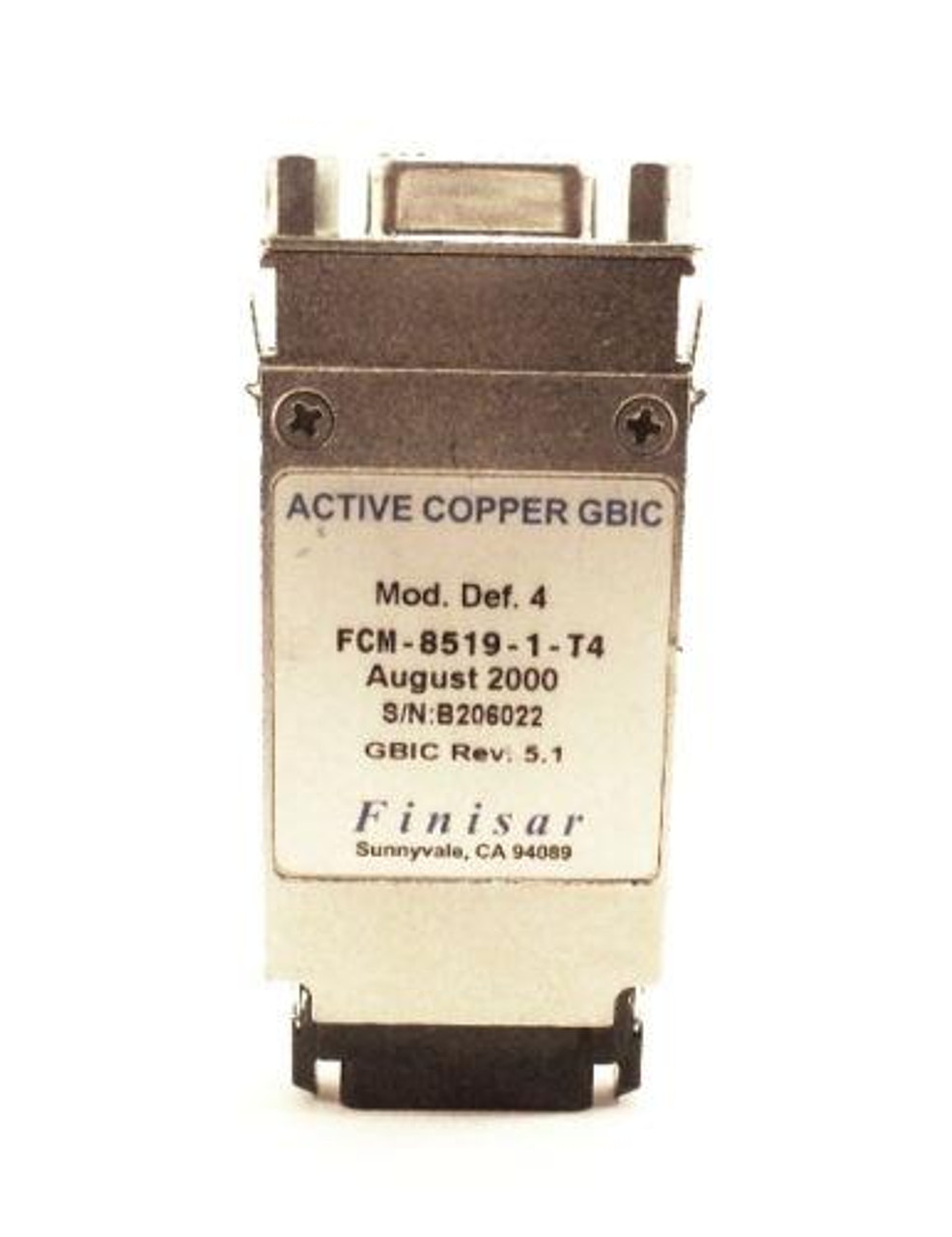 FCM-8519-1 Finisar 1Gbps 1000Base-T 100m Copper GBIC Transceiver Module