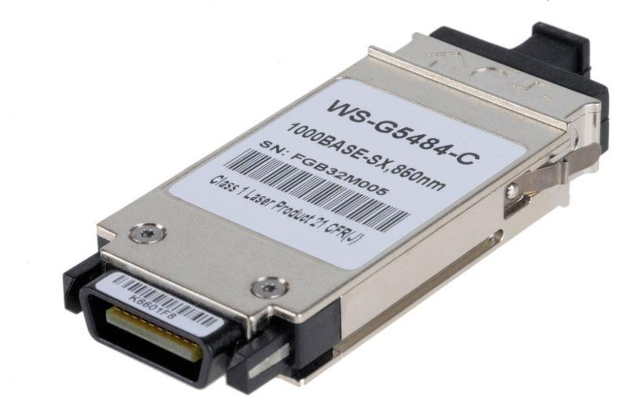 WS-G5484-C Cisco 1Gbps 1000Base-SX Multi-mode Fiber 550m 850nm Duplex SC  Connector GBIC Transceiver Module