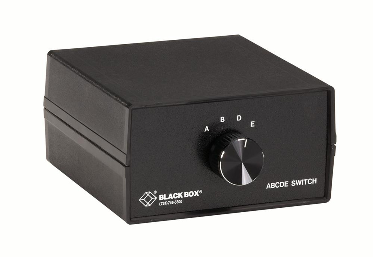 SWL026A-MMFMM Black Box ABCDE (4 to 1) Switch 25 Leads Serial or Parallel (for PC User (Refurbished)