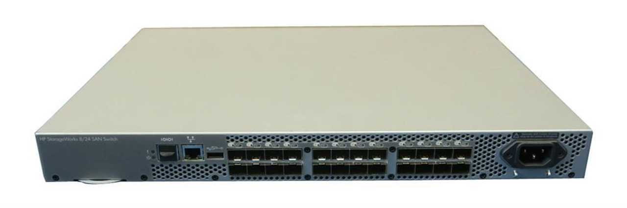 AM868A#ABA HP StorageWorks 8/24 Base SAN Switch 16-Ports SFP+ 8Gbps Rack-mountable 1U (Refurbished)