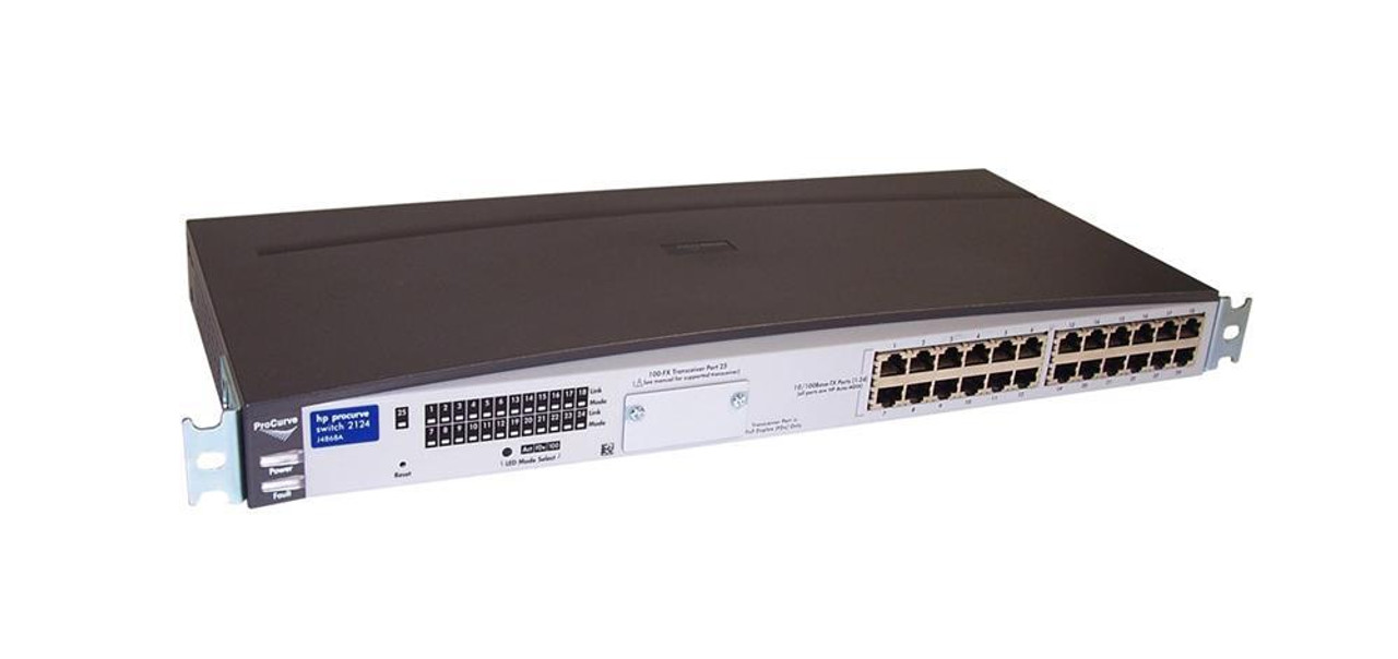 J4868-69102 HP ProCurve Switch 2124 24-Ports 10/100Base-TX RJ-45 Auto-sensing Ethernet Switch with 1x Expansion Slot (Refurbished)