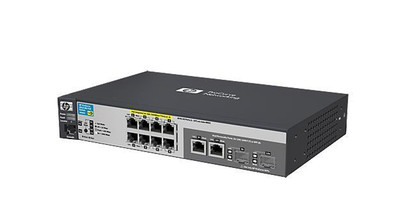 J9562AR HP ProCurve 2915-8G-PoE Ethernet Switch 10-Ports 2 Slot 8 10/100/1000Base-T 2 10/100/1000Base-T 2 x SFP (mini-GBIC) (Refurbished)