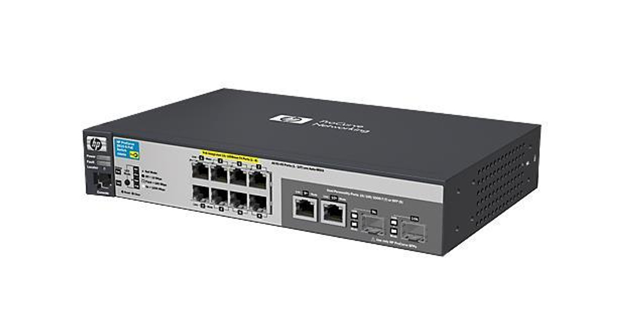 J9565AABA HP ProCurve 2610-8G-PoE 8-Ports 10/100Base-TX RJ-45 PoE 2-Ports 10/100/1000Base-T RJ-45 Network Uplink Manageable Layer2 Stackable Fast Ethernet