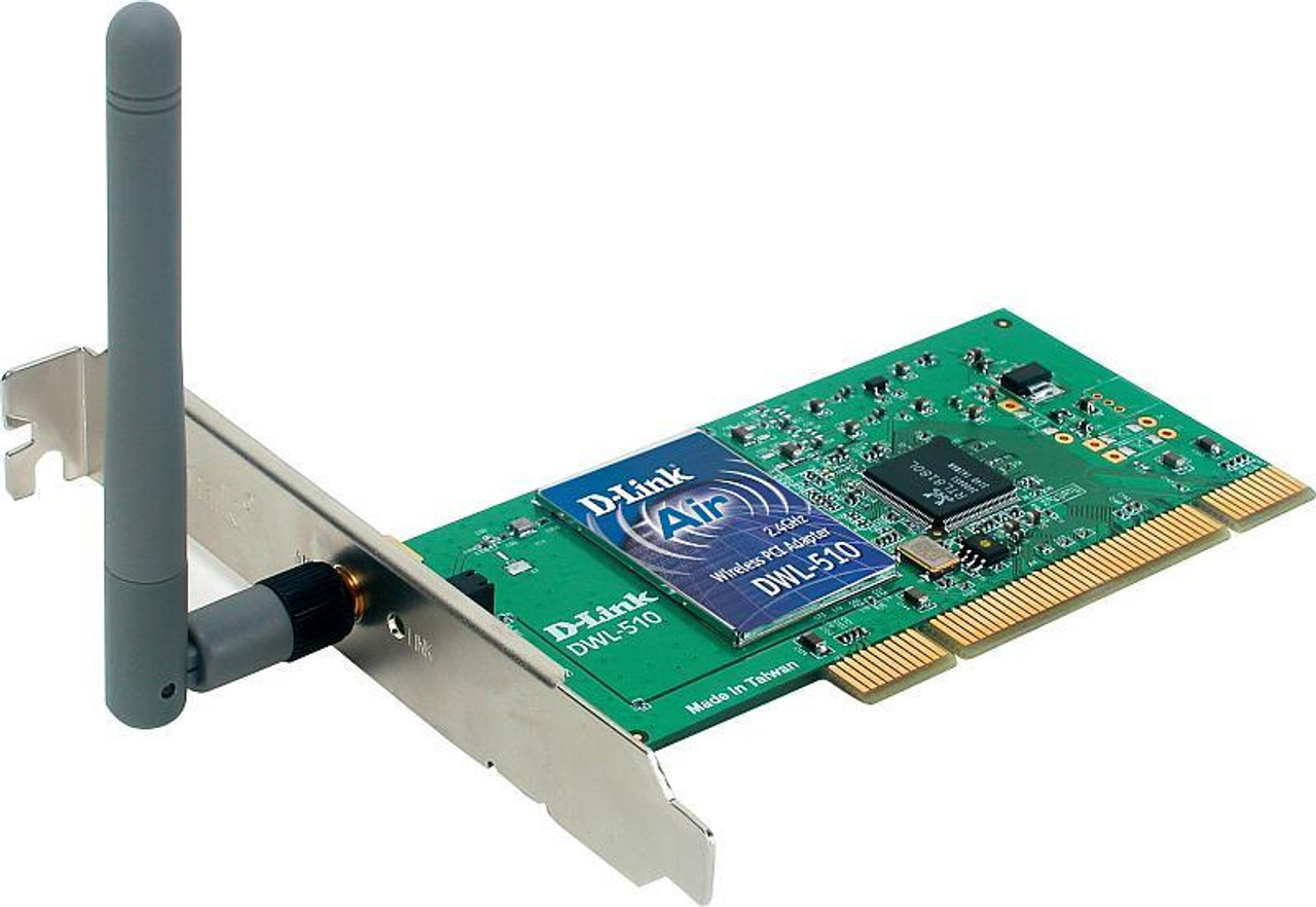 DWL-510 D-Link DWL-510 PCI Wi-Fi Adapter 11 Mbps 328.1 ft Indoor Range