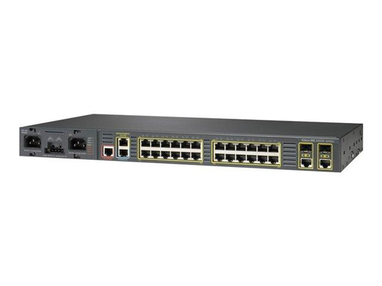 ME-3400E-24TS-M Cisco ME 3400E Series 24-Ports 10/100/1000Base-T RJ-45 Manageable Layer3 Rack-Mountable 1U Switch with 2x SFP Expansion Slots (Refurbished)