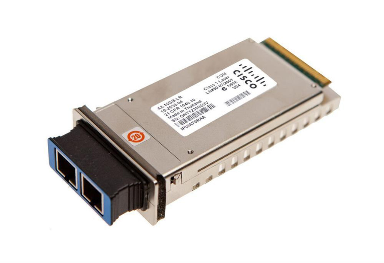 X2-10GB-LR=N Cisco 10Gbps 10GBase-LR Single-mode Fiber 10km 1310nm Duplex SC Connector X2 Transceiver Module