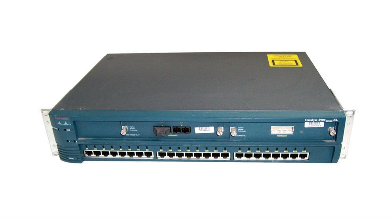 CISCO WS-C2924M-XL-EN Cisco Catalyst 2942M-XL 24-Ports 10/100 Autosensing  Switch 2 Expansion Slots (Refurbished) CISCO