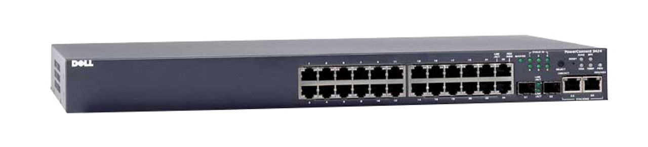PowerConnect3424 Dell PowerConnect 3424 24-Ports 10/100 Fast Ethernet Switch (Refurbished)