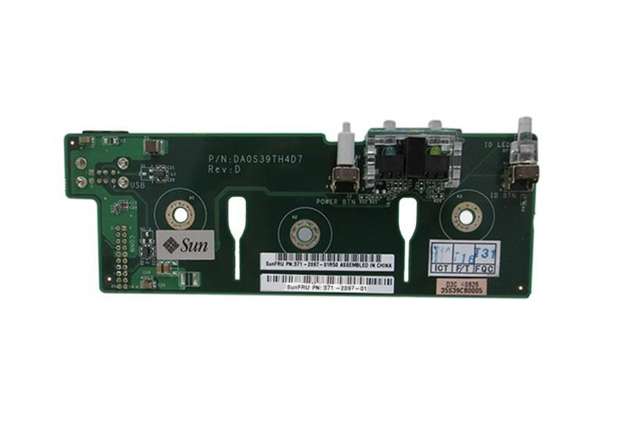 371-2097-01R50 Sun Microsystems Fire X2200 M2 Front I/o Board Da0s39th4d7 371-2