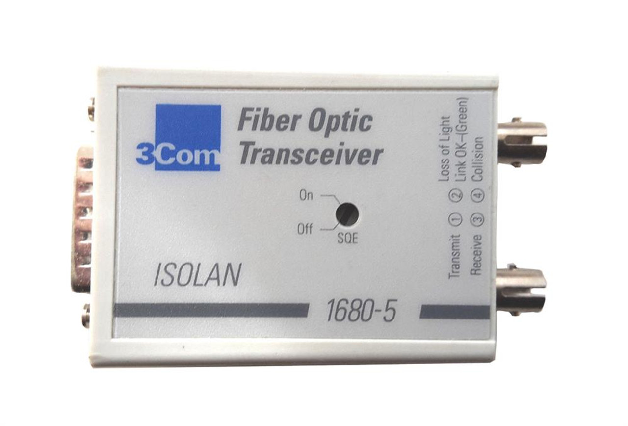 1680-5 3Com ISOLAN 10Mbps 10Base-FL ST Connector AUI Fiber Optic Micro Transceiver Module
